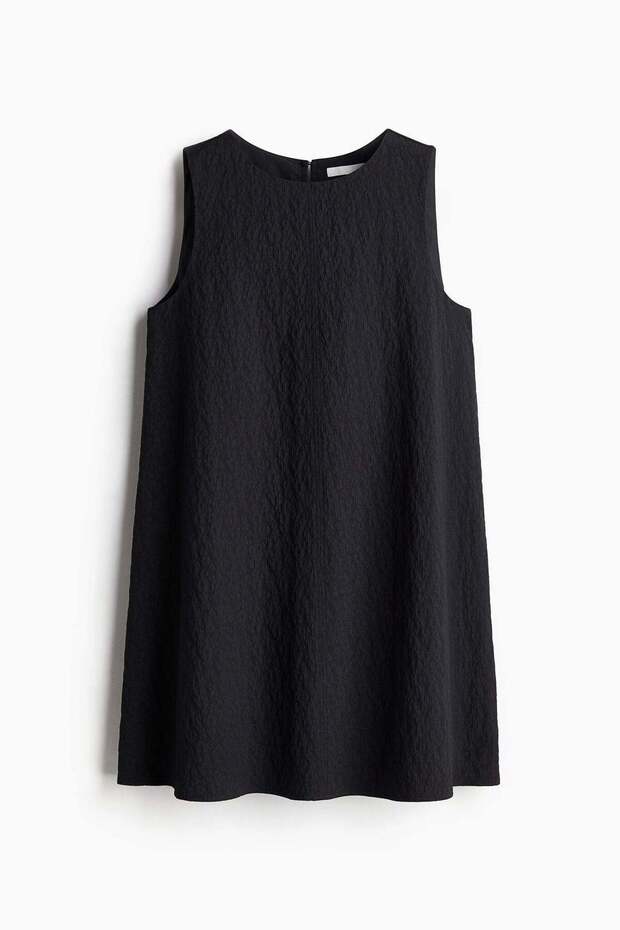Jacquard-weave shift dress