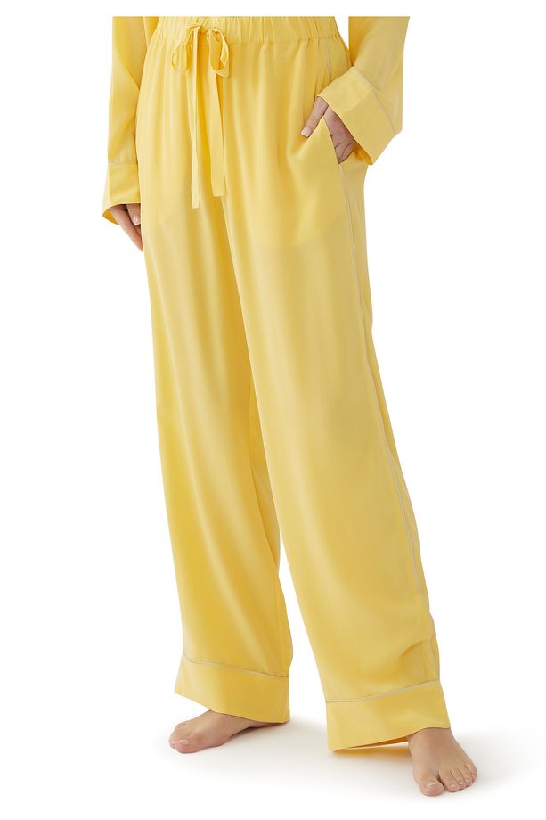 Lüks Sarı Pijama Seti - 5