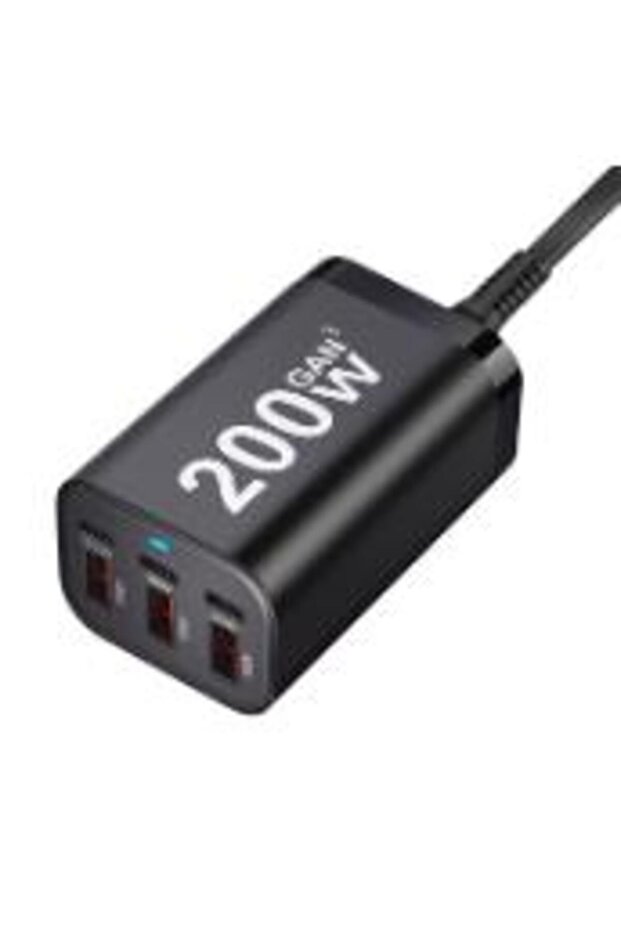 korean plug USB C Fast 200W 6-Port Charging Fast GaN Charger Power Adapter For iPhone 14/13/12 Ser