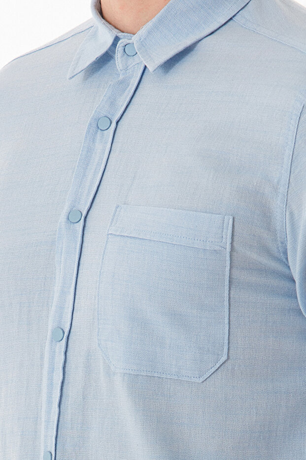 Basic Pocket Snap Shirt - 6