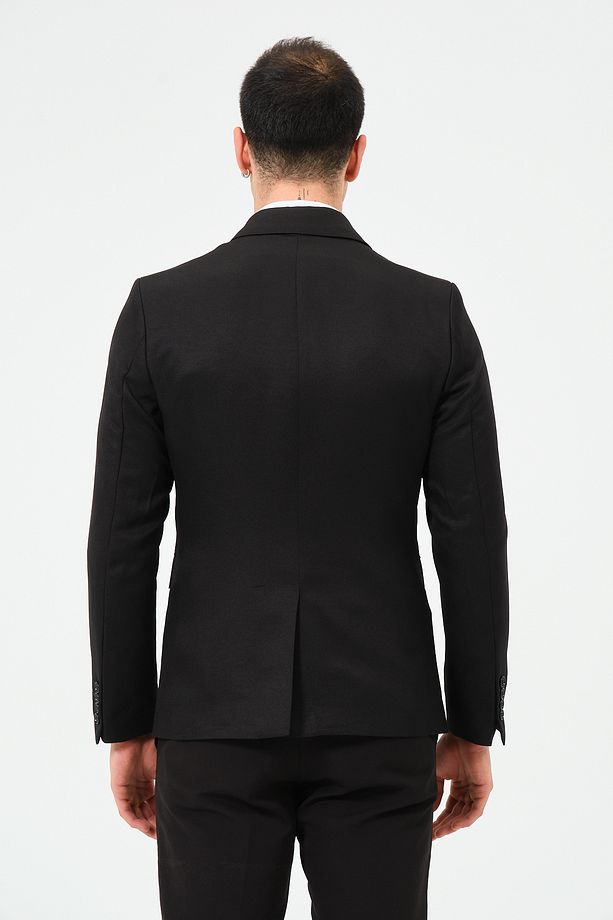 Siyah Erkek Takım Elbise Regular Fit - 8