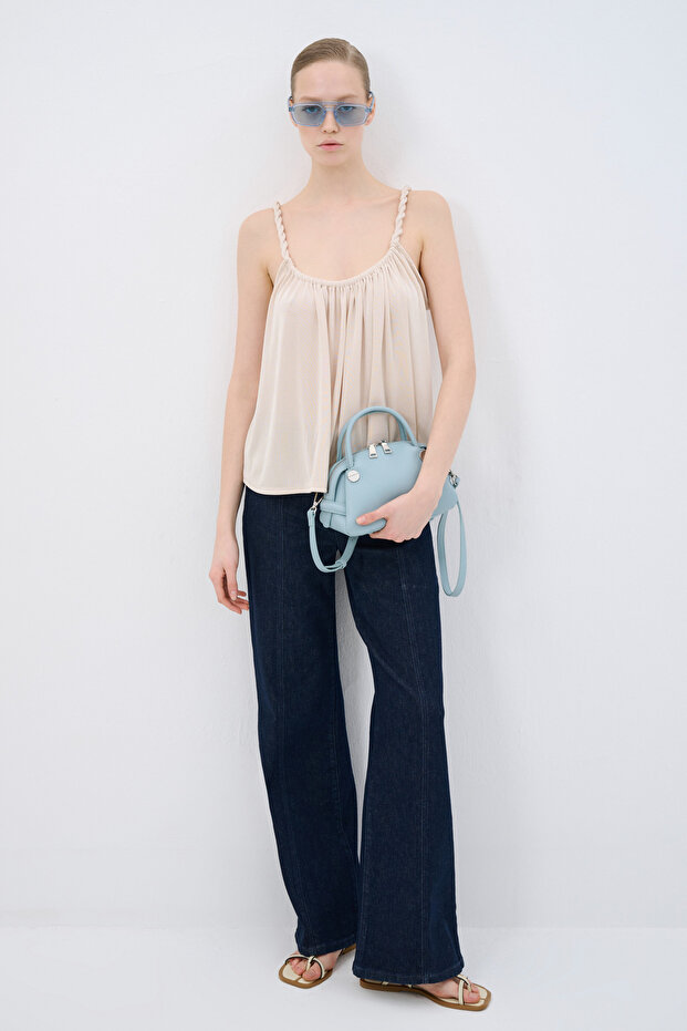 Örgü Askılı Bluz - 6