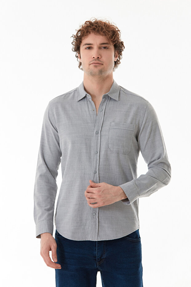 قميص أساسي بجيب - 1