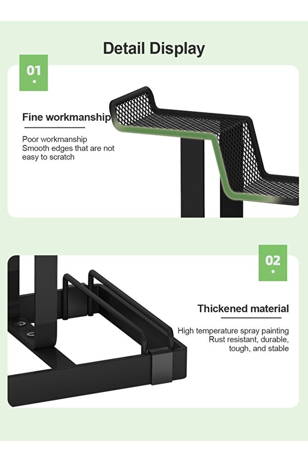 حامل عرض لوحدات التحكم بثلاث طبقات باللون الأبيض - 6