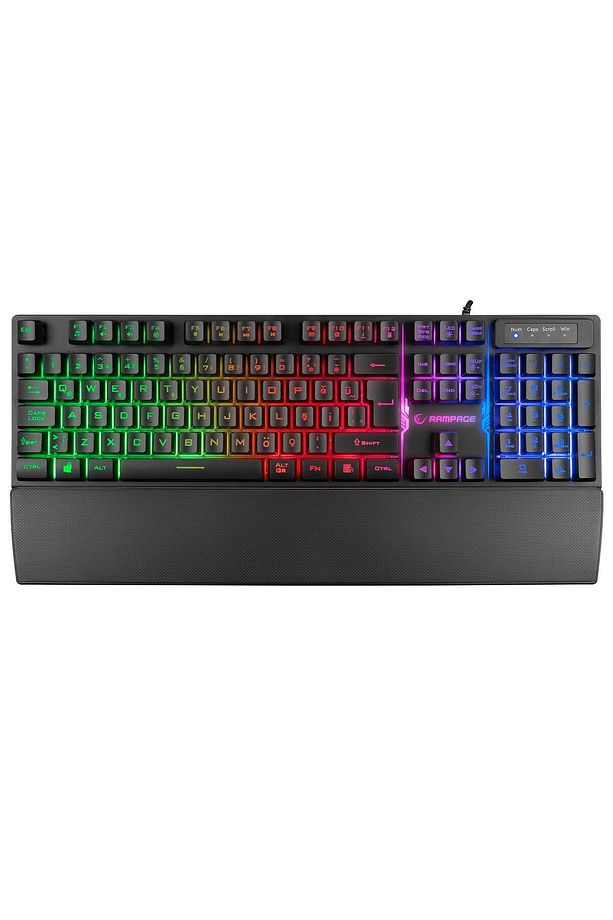 Km-rx7 Fortuna V2 Gökkuşağı Aydınlatmalı Usb Siyah Gaming Combo Q Klavye 12800 Dpi Mouse - 3