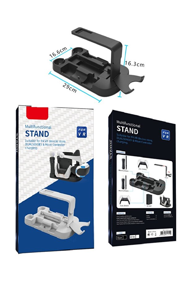 حامل شحن PSVR مع محطة شحن وحدة تحكم PS5 لعرض سماعة PS VR - 7