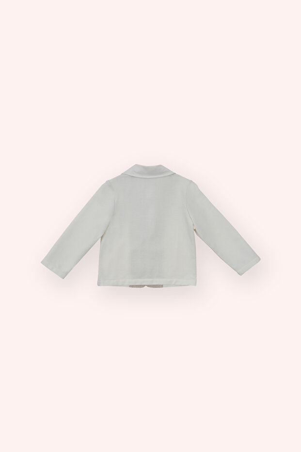 Erkek Bebek Ekru Örme Ceket - 3