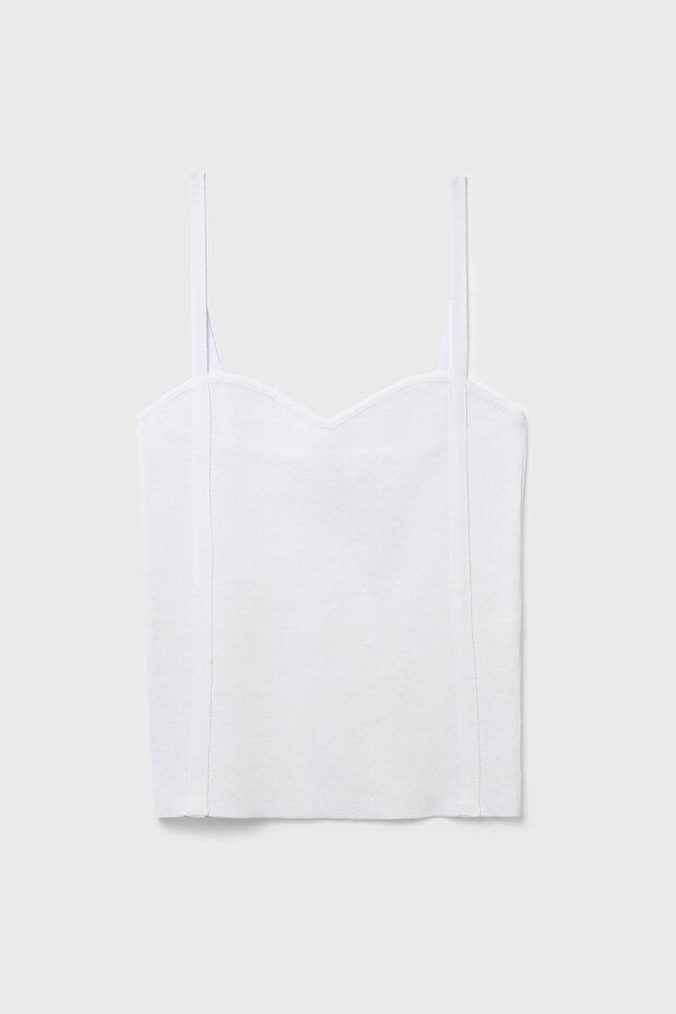 Askılı Triko Bluz - 6