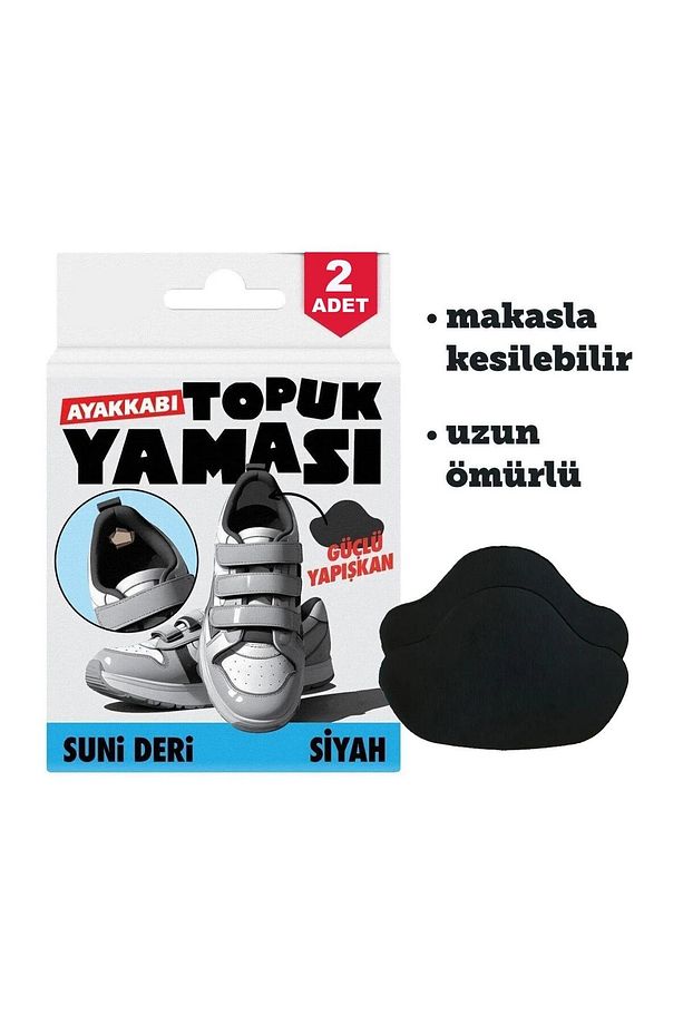Ayakkabı Topuk Yaması 2 Adet Kendinden Yapışkanlı Ayakkabı Tamir Bandı Siyah - 1