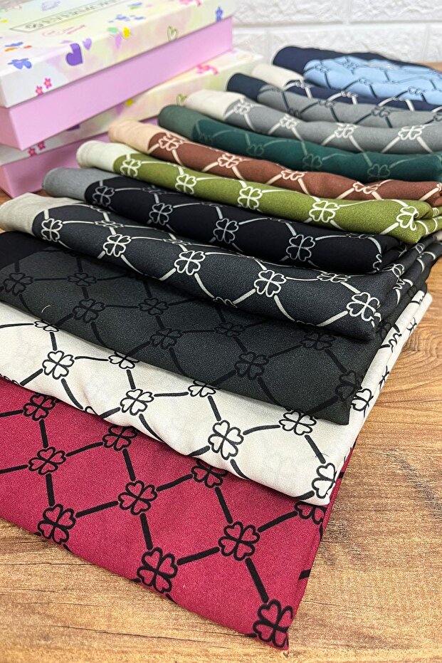 شال أزرق طازج - نمط البرسيم - 6