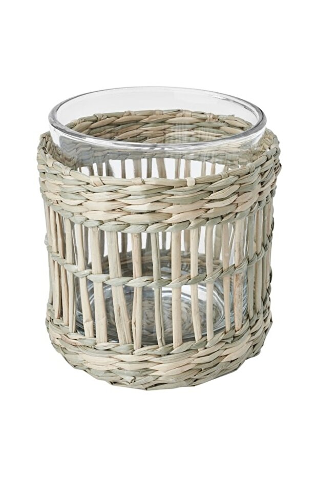 SLIPPRIG Tealight Holder – Handmade Sedge | Natural Candle Holder for Cozy & Eco-Friendly Décor