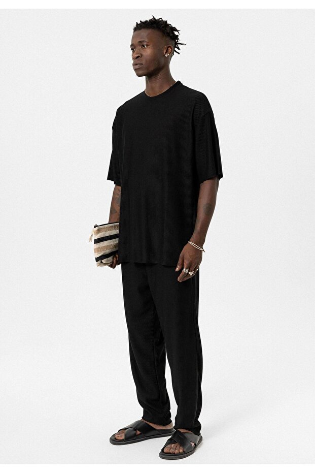 Basic Oversize Ottoman Takım Siyah - 2