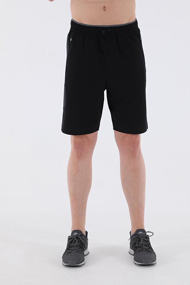 Regular Men's Black Shorts - 1