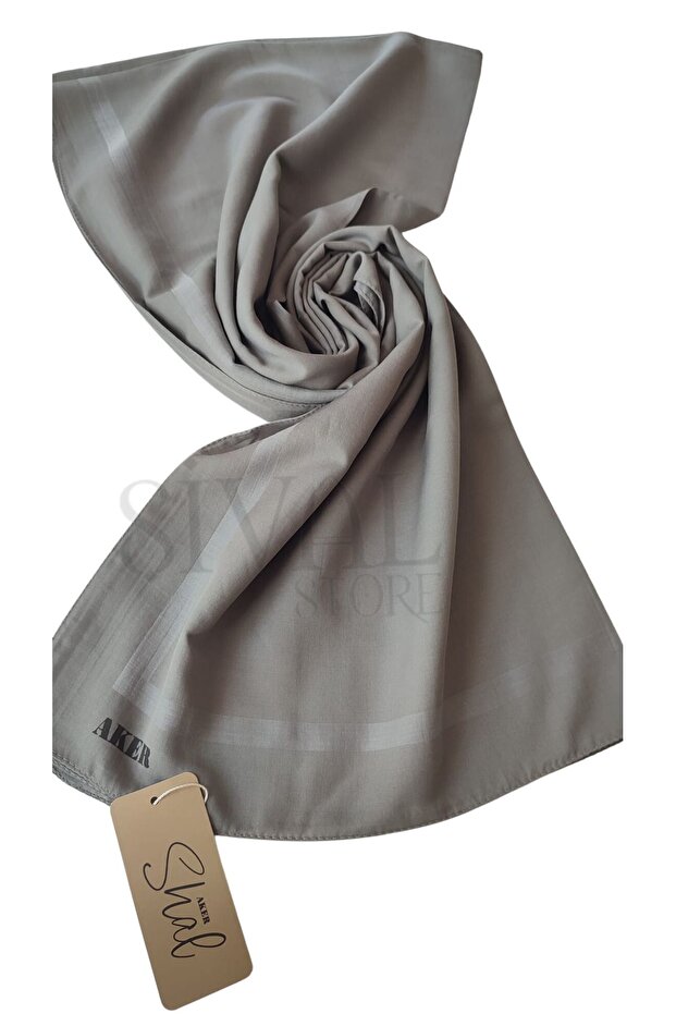 Plain Cotton Shawl 973 Dark Gray - 5