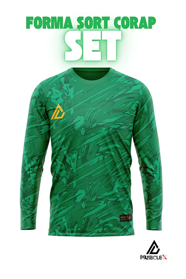 MuscleX Kaleci Forması Forma Şort Çorap Set Goalkeeper Jersey  Kaleci Set Forma Şort Çorap MSX5432fr - 2
