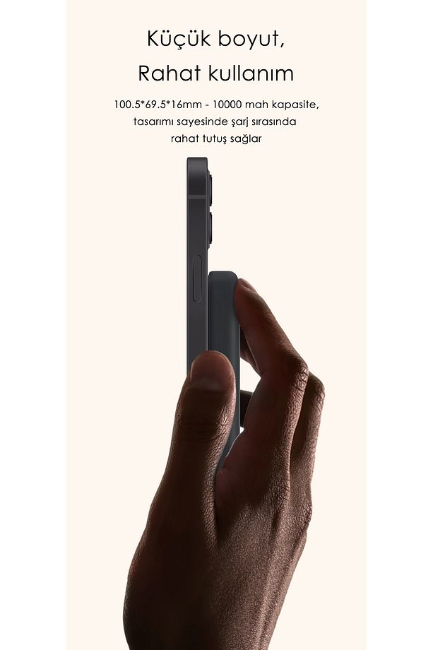 Magsafe Powerbank 10.000mah 20w Hızlı Şarj Standlı Ve Taşınabilir Iphone Ve Android Uyumlu - 5