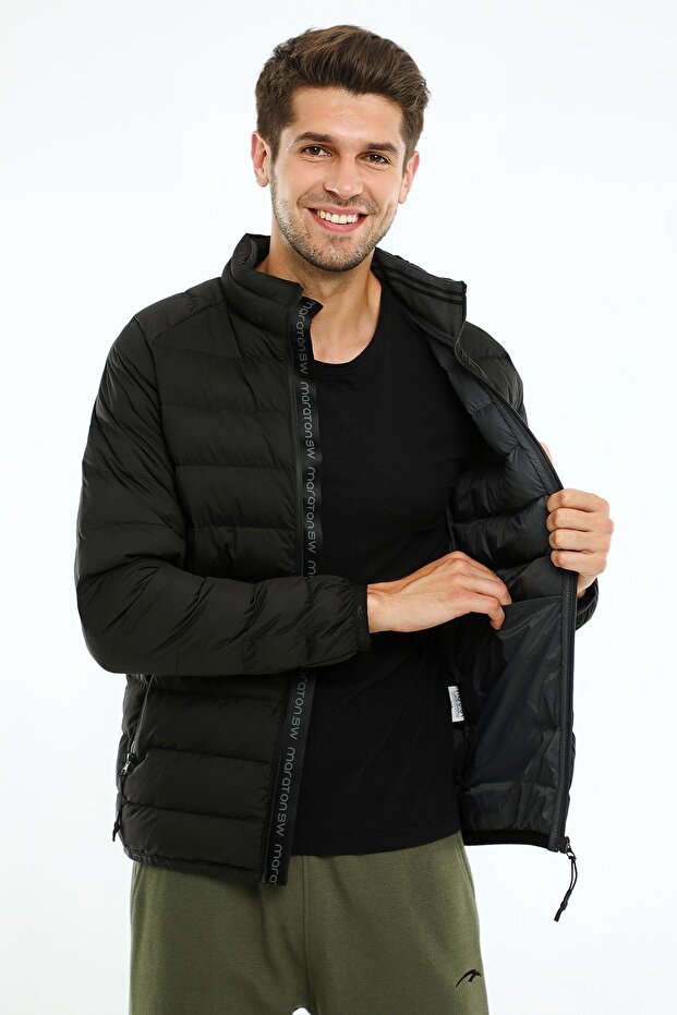 Regular Erkek Dik Yaka Siyah- Mont - 3