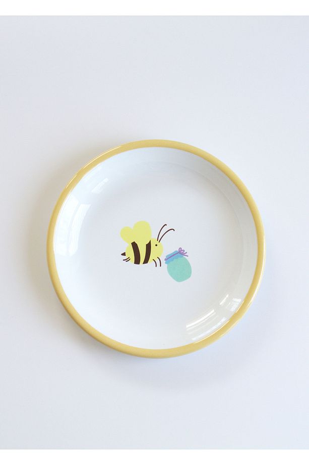 Emaye Tabak 18 cm Çocuk Yemek Tabağı Emaye Servis Tabağı Tabak Yemek Çocuk Serisi - 2