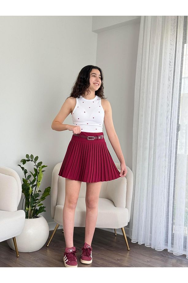 Robin Pileli Şort Etek - 2