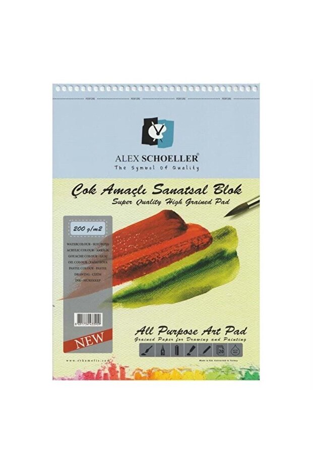 دفتر صور ALEX A5 200 GR مكون من 20 قطعة متعدد الأغراض