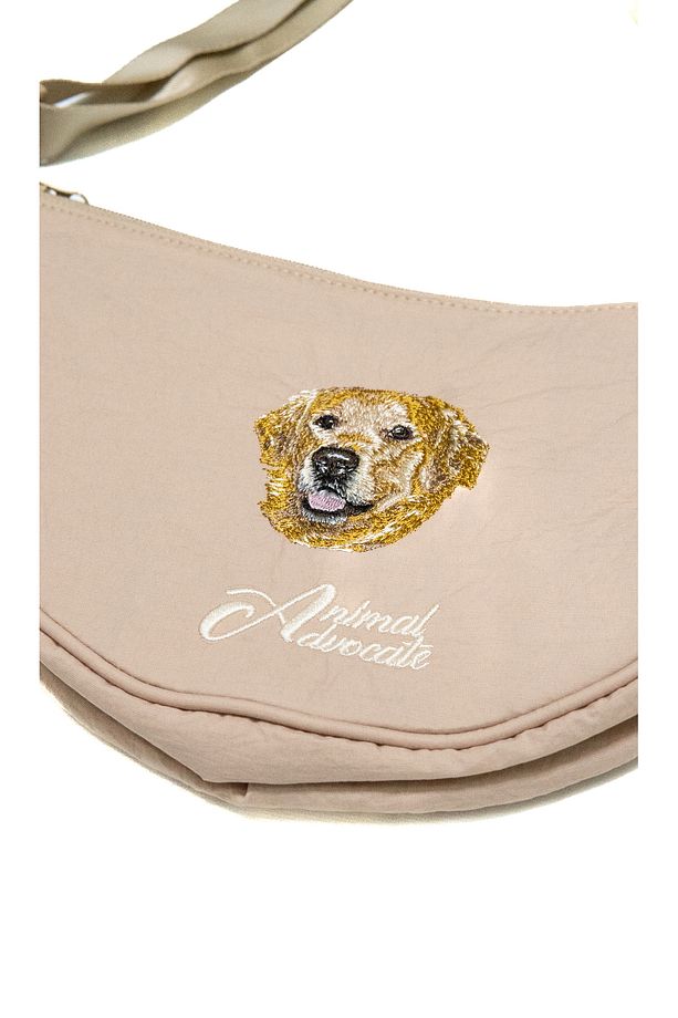 Golden Retriever Nakışlı Çanta - Hayvan Figürlü Paraşüt Kumaş Çanta - 2
