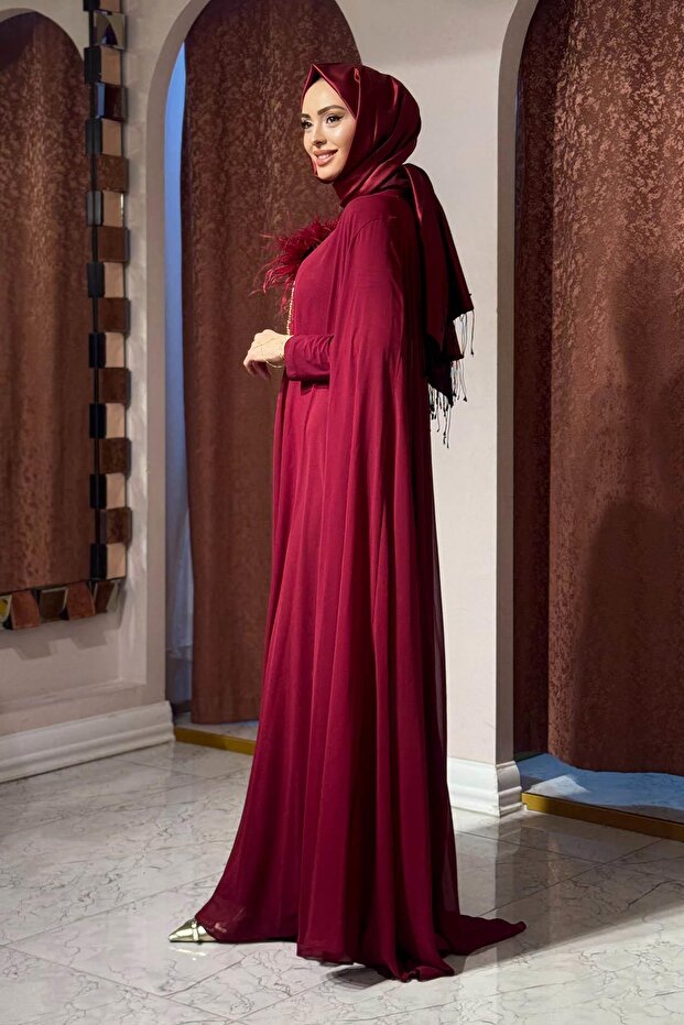 Abiye 3185 Bordo - 2