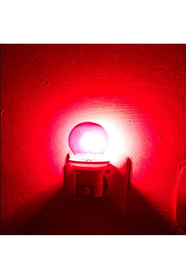 Kırmızı Akkor Flamanlı Top 10 Watt Gece Ampulü 2 Adet - 2