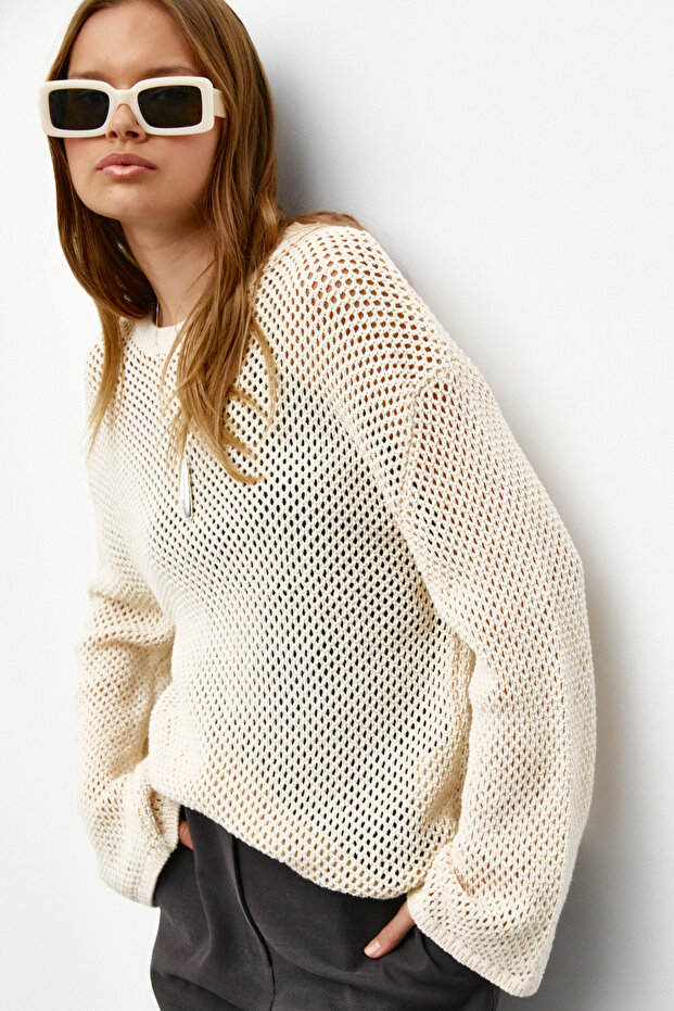 File Örgü Triko Bluz - 8