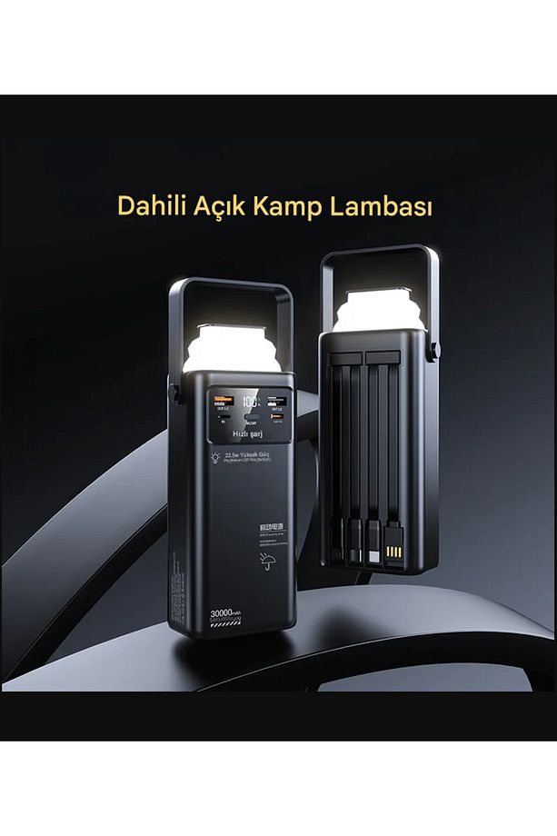 40.000 MAH LED IŞIKLI HIZLI ŞARJ TAŞINABİLİR POWERBANK USB+TYPE-C+LİGHTNİNİG+MİCRO - 2