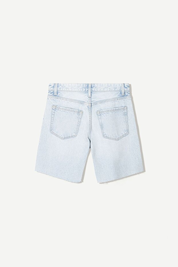 Denim bermuda şort - 5