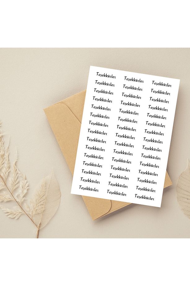 Sticker, Teşekkürler, Fancy 4x1 Cm (2 SAYFA) - 1