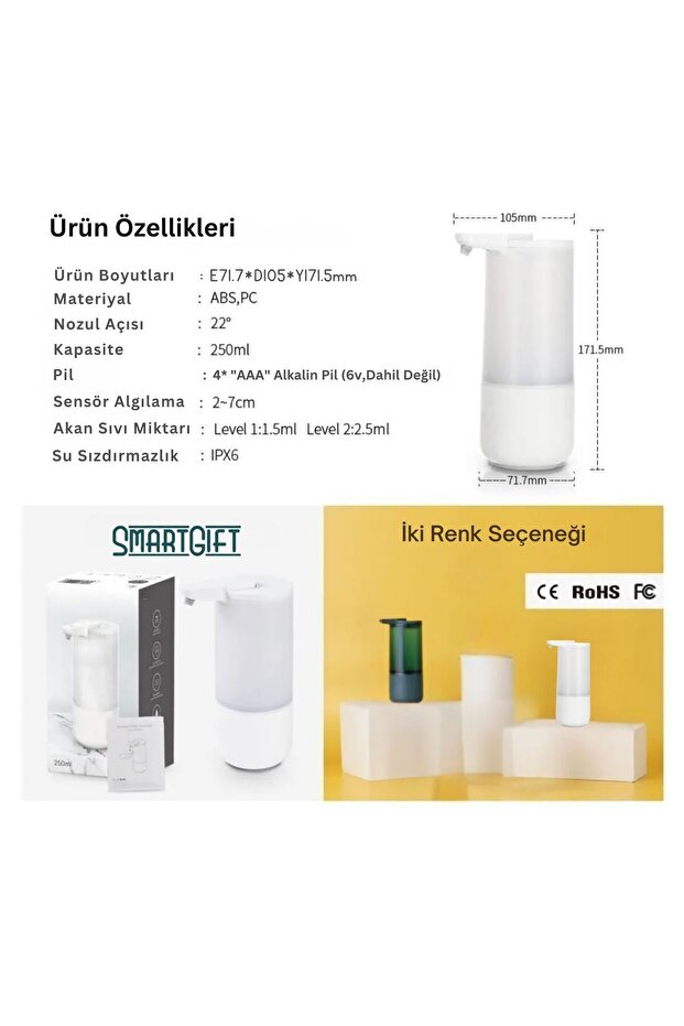 Automatic Sensor Liquid Soap Dispenser 250ml - 3