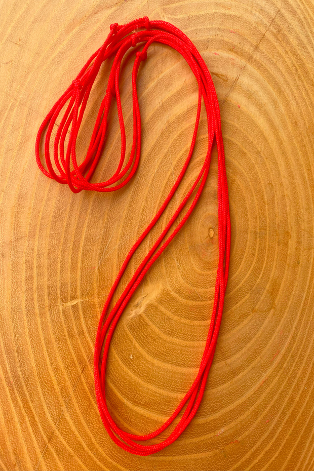 3 قلادات سلسلة حمراء بسمك 1.5 ملم - 1