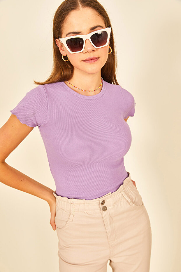 Purple Camisole Crew Neck Body