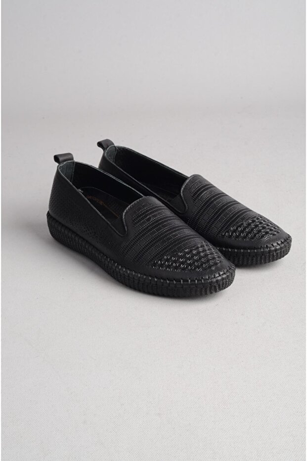 Seç 3020 Genuine Leather Comfort Women's Shoes Black