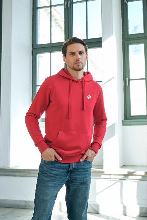 Basic Hoodie Kırmızı - 4