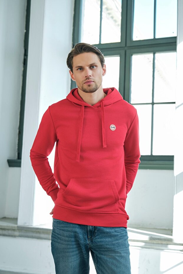 Basic Hoodie Kırmızı - 3