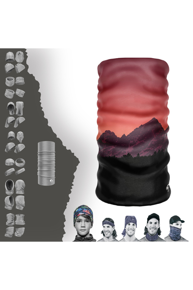 Landscape Themed Seamless Tube Neck Collar Buff Buff Bandana Hair Band