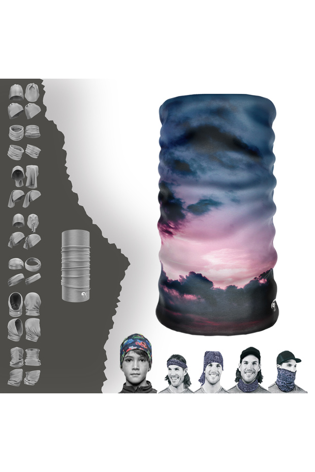 Evening Scenery Sky Themed Seamless Tube Neck Collar Bandana