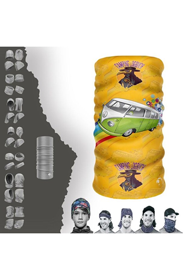 Camping/Camper Neck Gaiter Beanie Bandana Mask Bonnet Buckle Hairband