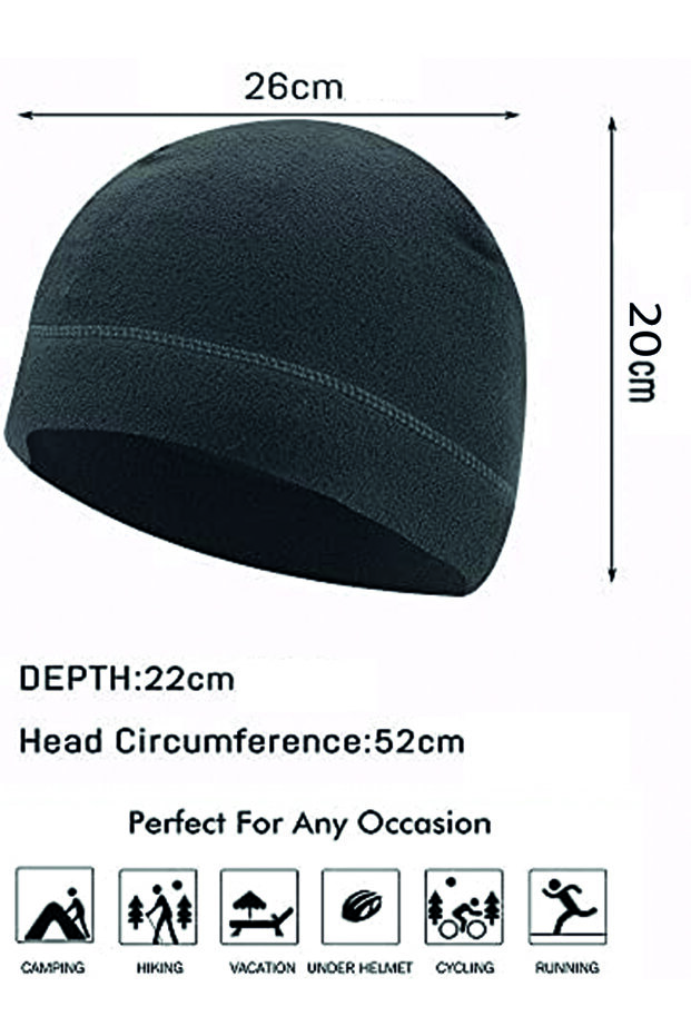 Kışlık Siyah Polar Bere - 2