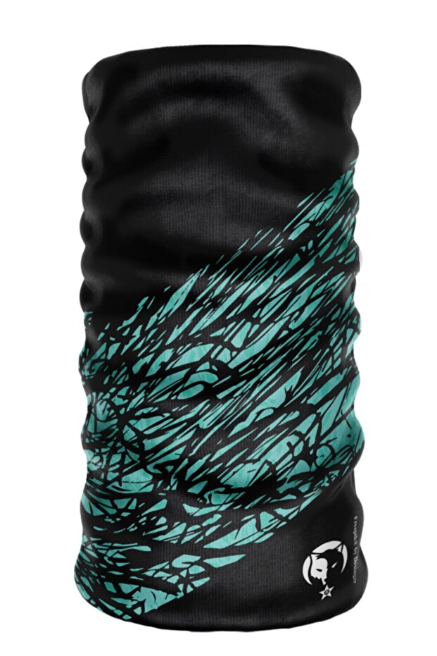 Turquoise Unisex Extreme Sleamless Athlete Hair Band Bandana Neck Collar Balaclava