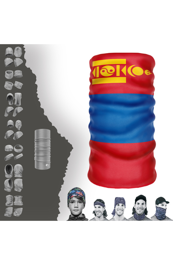 Multifunctional Flag Of Mongolia Seamless Anti-UV Face Mask Buff Paphos Headband Bandana Do Rag Hairband