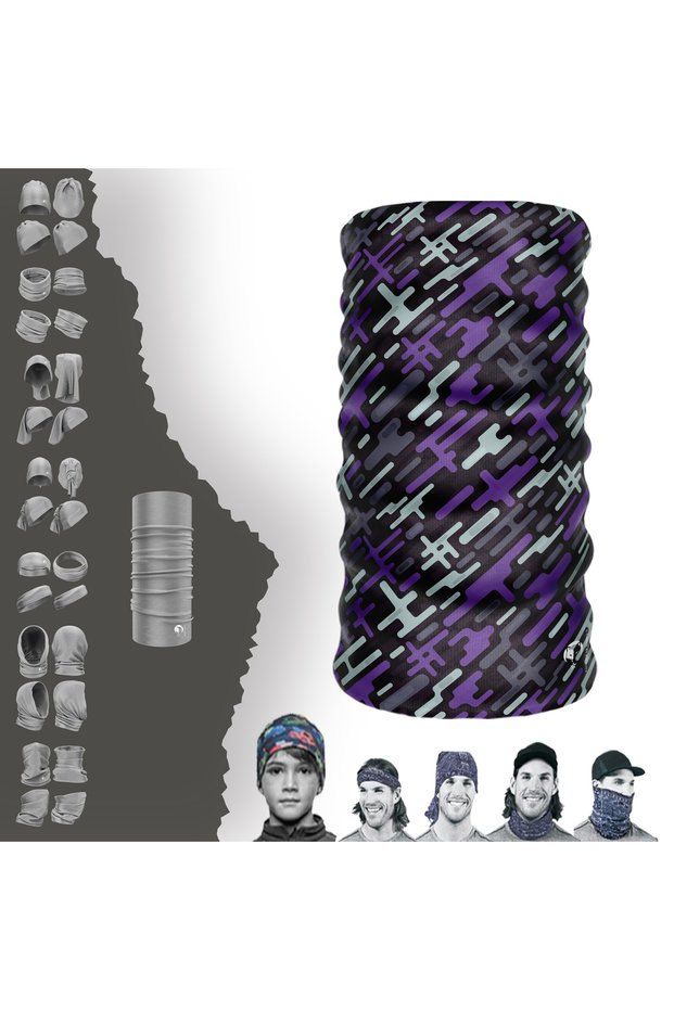 Extreme Sport Hair Band Digital Desing Seamless Sports Purple Hair Band Neck Collar Buff Baf