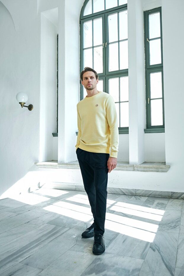 Basic Sweatshirt Sarı - 3