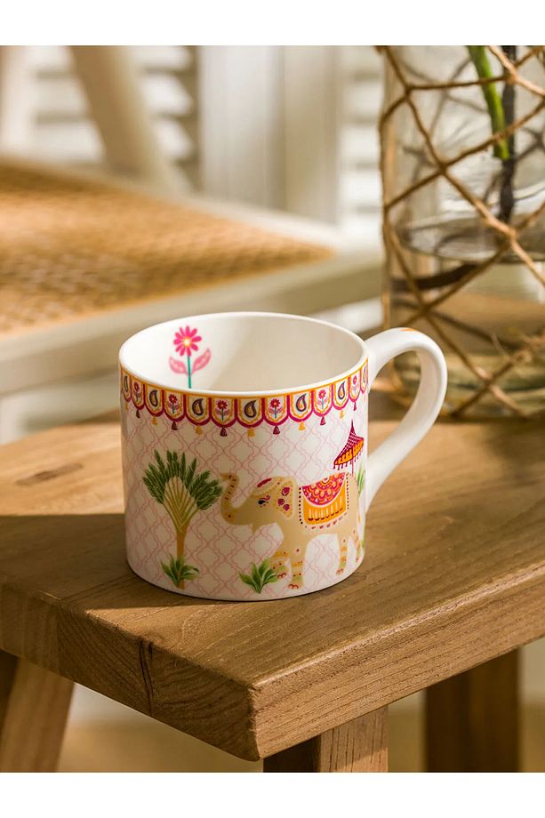 LCW HOME Karışık Fil Baskılı Porselen Kupa 320 Ml - 1