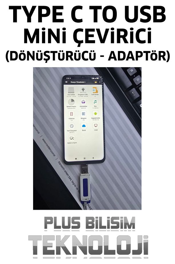 Type C To Usb Otg Çevirici Mini Dönüştürücü, Adaptör, Telefona, Tablete Usb, Mouse Klavye Bağla Oem - 4