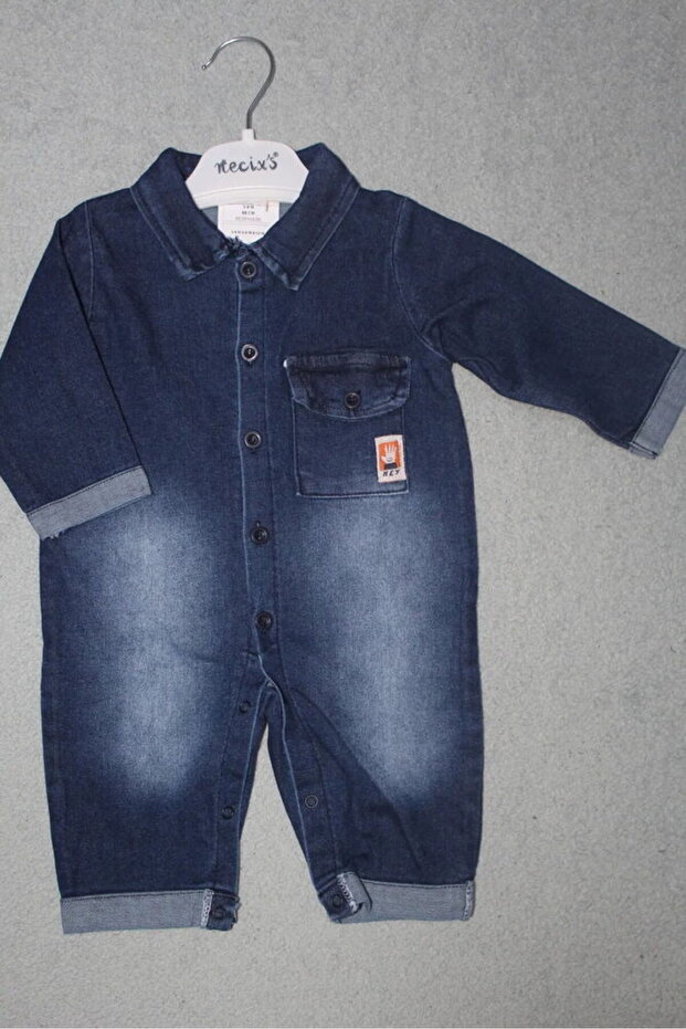 241123 Baby Boy Medford Denim Jumpsuit with Pockets