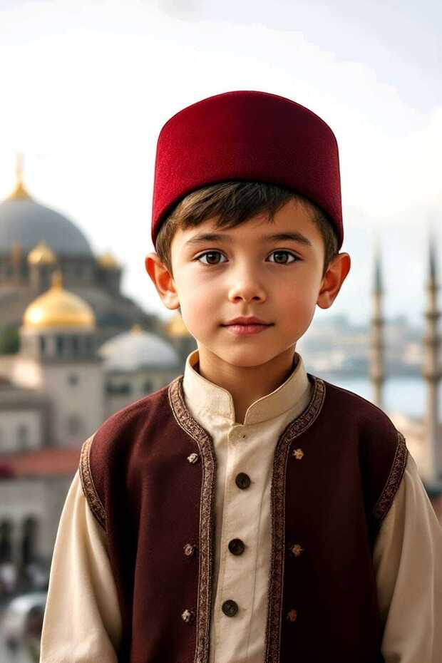 Children's Ottoman Fez Children's Traditional Fez
