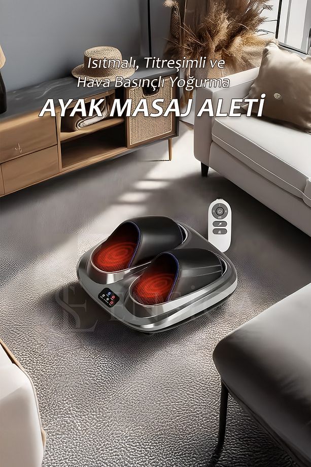 Ayak Sağlık masajı rahatlama isı titreşim Hava Sıkıştırmalı ayak ile yoğurma masaj aleti makinesi - 9